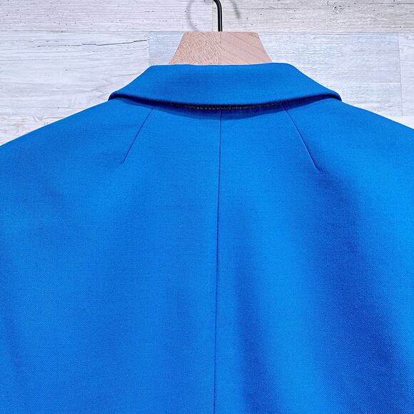 J CREW Schoolboy Blazer Royal Blue Stretch Wool Blend Gold Button Womens 10 - Picture 6 of 7